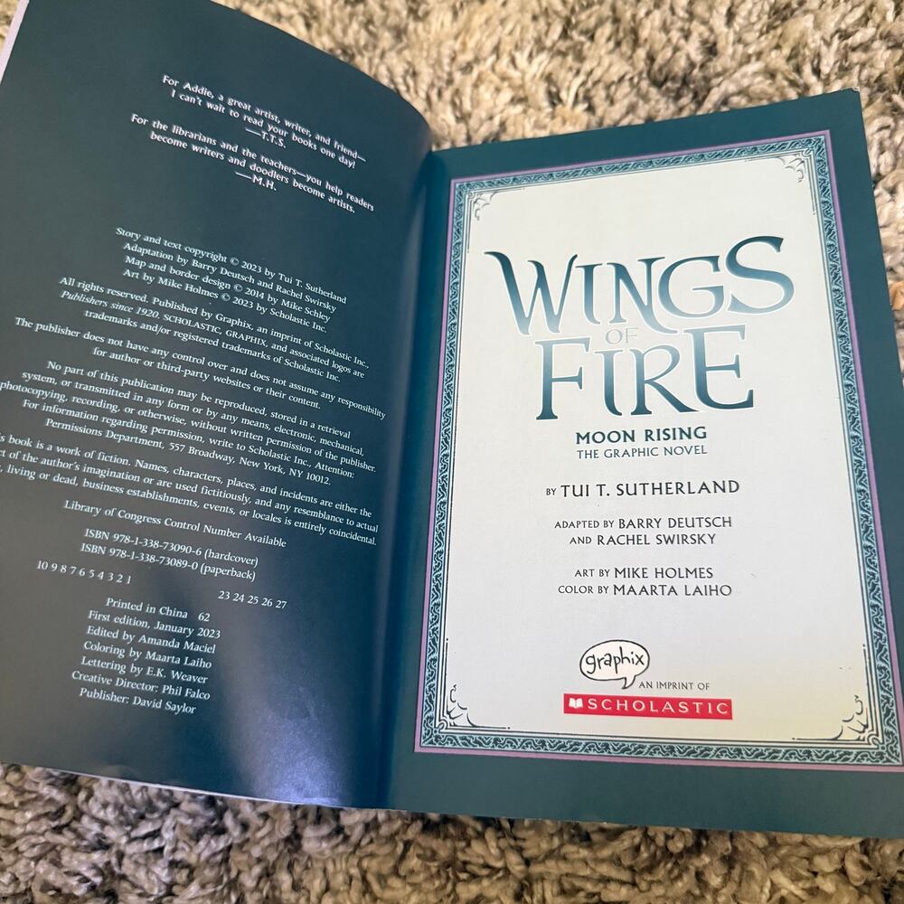 Lot 2 Wings of Fire Books Paperback Graphic Novel 3 6 Moon Rising Hidden Kingdom - Picture 6 of 11